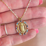Collar Virgen - Piedras Multicolor + ENVIO GRATIS