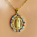 Collar Virgen - Piedras Multicolor + ENVIO GRATIS